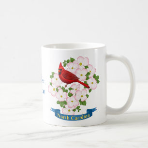 North Carolina Staat Kardinal Bird Dogwood Blume Tasse