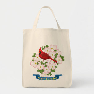 North Carolina Staat Kardinal Bird Dogwood Blume Tragetasche