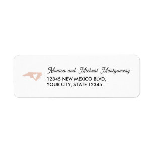 NORTH CAROLINA Staat Karte mit Herz - JEDE FARBE