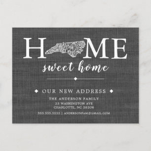 NORTH CAROLINA Staat Moving Announcement Post Card Ankündigungspostkarte