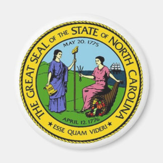 North Carolina Staat Siegel Magnet