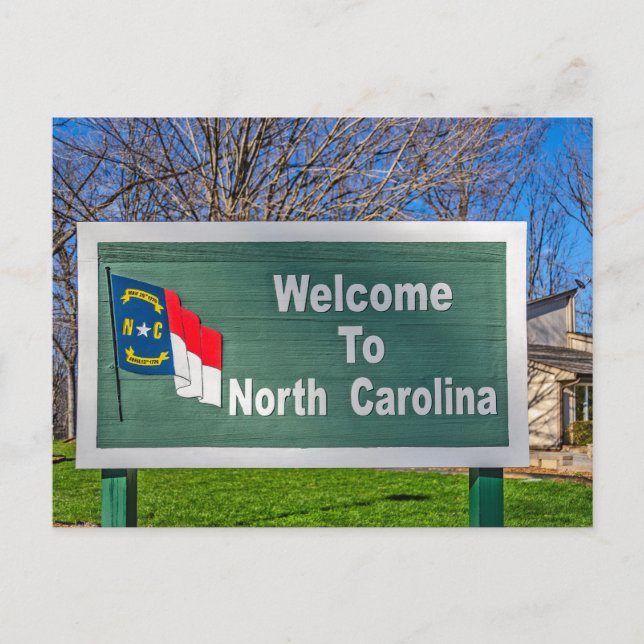 North Carolina Staat Sign Postkarte (Vorderseite)