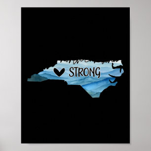 North Carolina stark mit NC-Staat und Liebe im Nor Poster