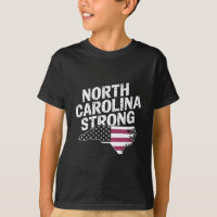 North Carolina stark mit NC-Staat und US-Flagge