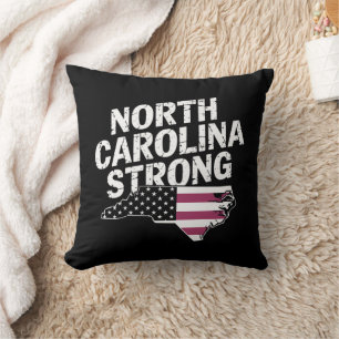 North Carolina Stark Mit NC State Und USA-Flagge Kissen