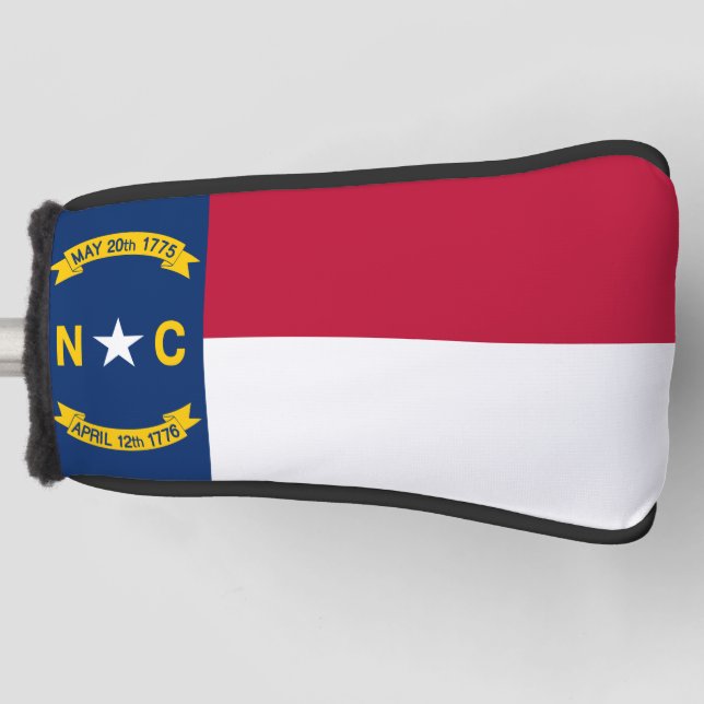 North Carolina State Flag Golf Head Cover Golf Headcover (Vorderseite)
