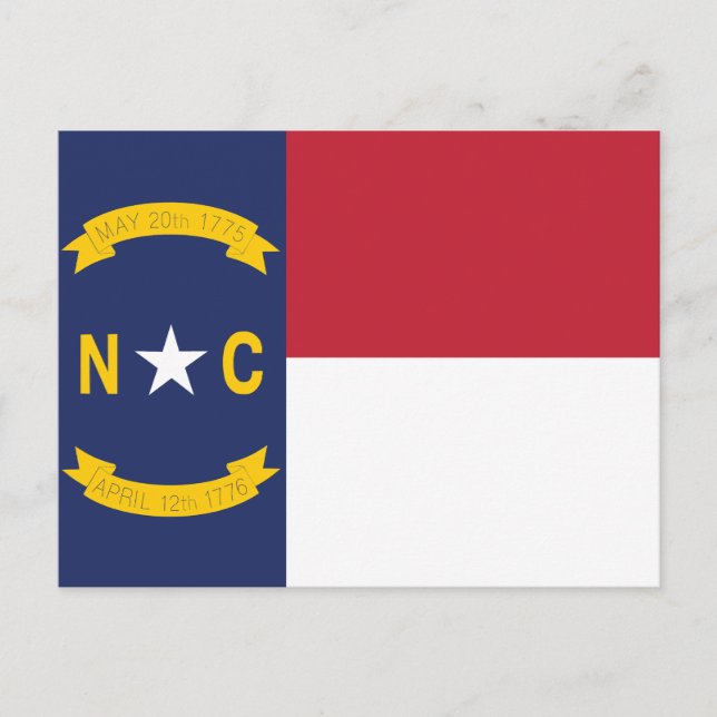 North Carolina State Flag Old North Postkarte (Vorderseite)