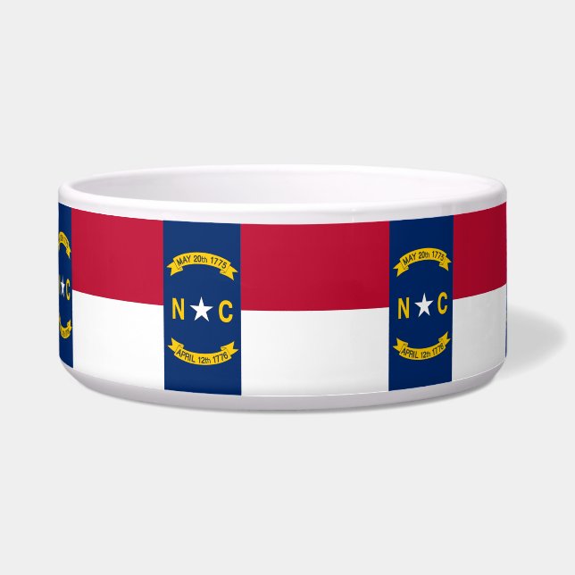 North Carolina State Flag Pet Bowl Napf (Vorderseite)