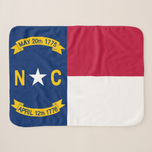 North Carolina State Flag Print Patriotic Sherpadecke