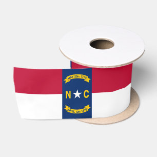 North Carolina State Flag Satin Ribbon Satinband