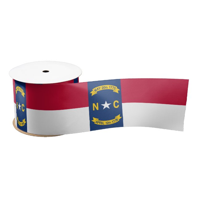 North Carolina State Flag Satin Ribbon Satinband (Spule)