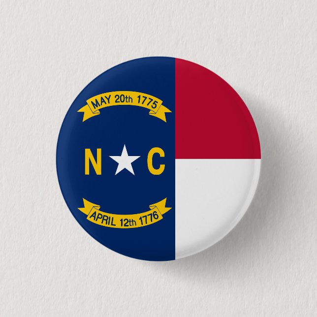 North Carolina State Flag USA Button (Vorderseite)