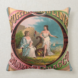 North Carolina-Tabak-Anzeige 1879 Kissen