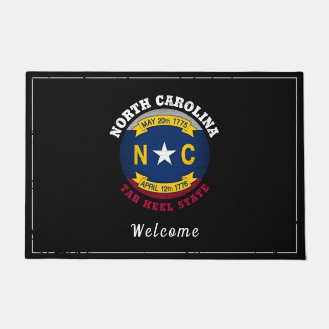 NORTH CAROLINA TAR HEEL STAAT FLAG FUßMATTE (Vorderseite)