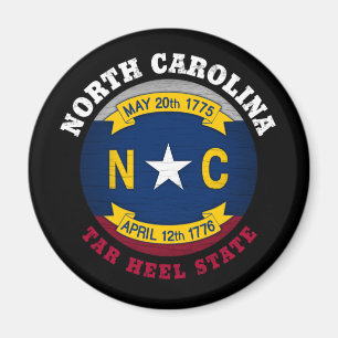 NORTH CAROLINA TAR HEEL STAAT FLAG MAGNET