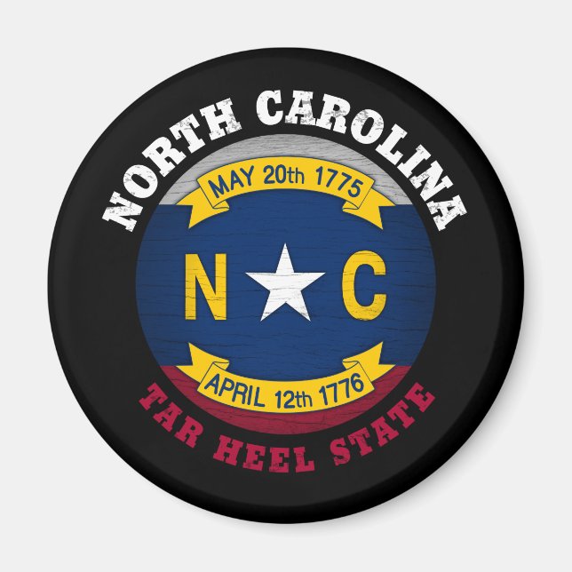 NORTH CAROLINA TAR HEEL STAAT FLAG MAGNET (Vorne)
