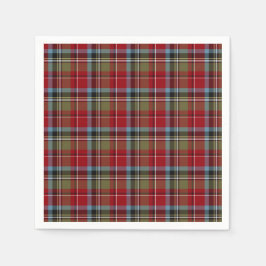 North Carolina Tartan Red Vintag Kariert Serviette