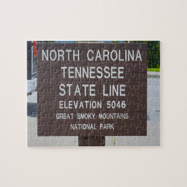 North Carolina Tennessee Puzzle (Horizontal)