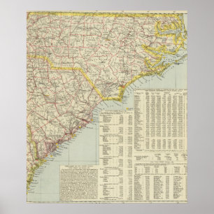 North Carolina und South Carolina 2 Poster