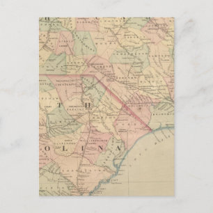 North Carolina und South Carolina Postkarte