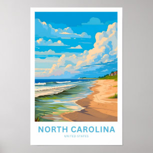 North Carolina United Staaten Travel Print Poster