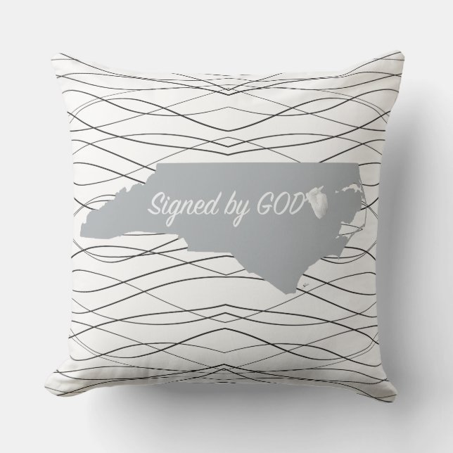 North Carolina, unterschrieben von Gott Kissen (Vorderseite)