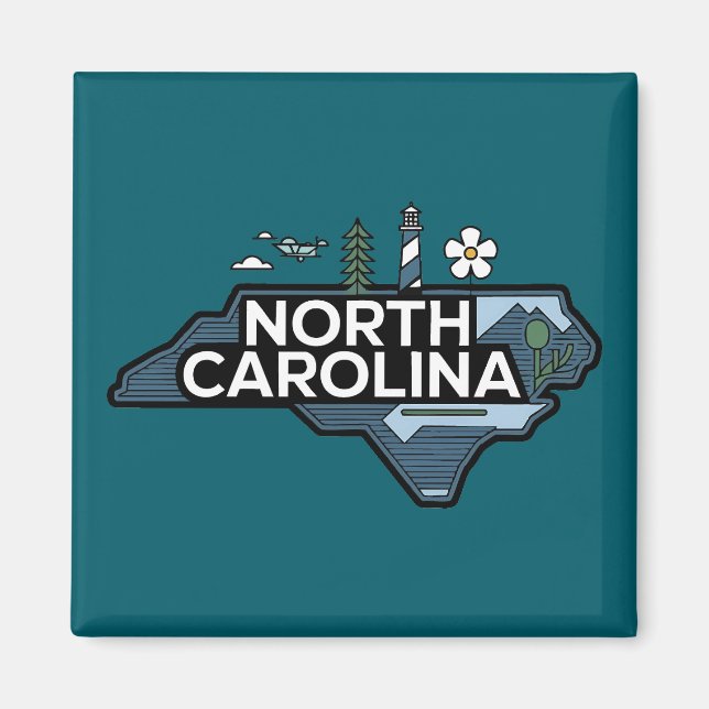 North Carolina, USA Magnet (Vorne)