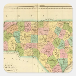 North Carolina USA Quadratischer Aufkleber