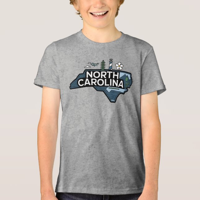 North Carolina, USA Tri-Blend Shirt (Vorderseite)