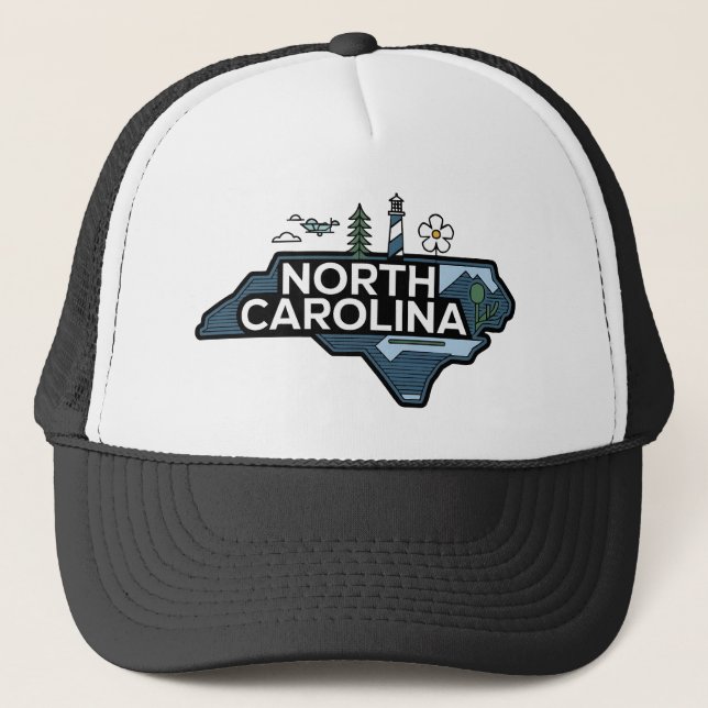 North Carolina, USA Truckerkappe (Vorderseite)