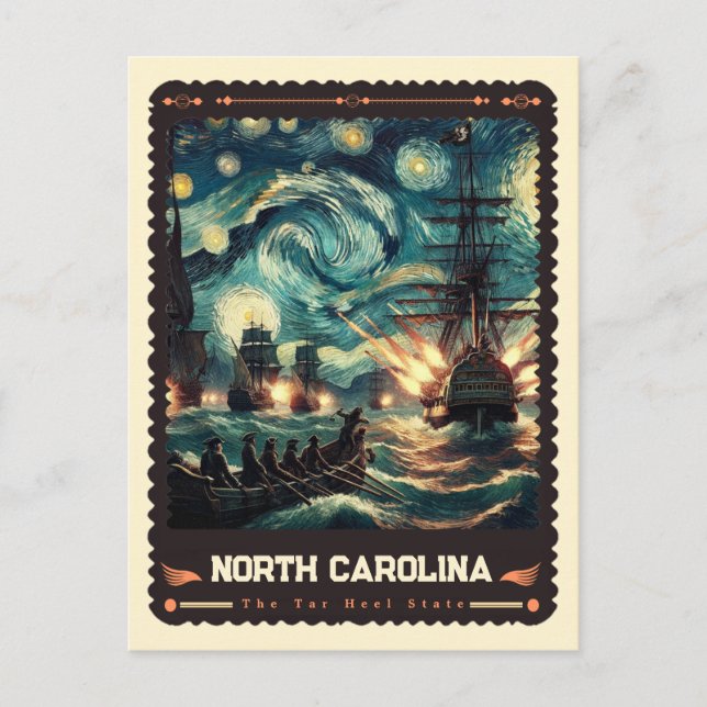 North Carolina | Vincent Van Gogh Inspiriert Postkarte (Vorderseite)