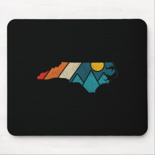 North Carolina Vintage-Staatskarte Berge Wandern  Mousepad
