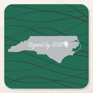 North Carolina, Von Gott gesegnet Rechteckiger Pappuntersetzer