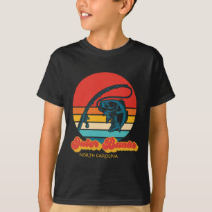 North Carolina Walleye Fish Retro Obx Außenbanken T-Shirt