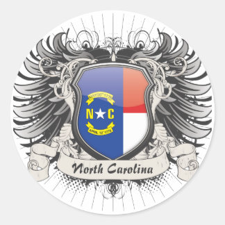 North Carolina Wappen Runder Aufkleber