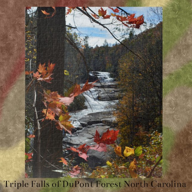 North Carolina Wasserfall Fotoherbst Puzzle (Von Creator hochgeladen)