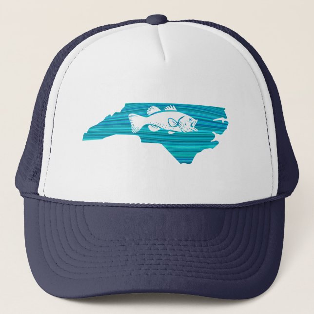 North Carolina Wave Fishing Truckerkappe (Vorderseite)
