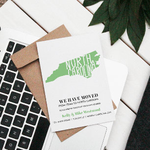 NORTH CAROLINA Wir haben neue Adresse Neue Zuhause Postkarte