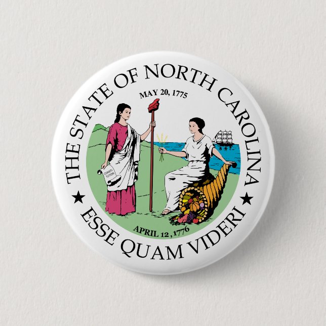 North Carolina Zeichen Button (Vorderseite)