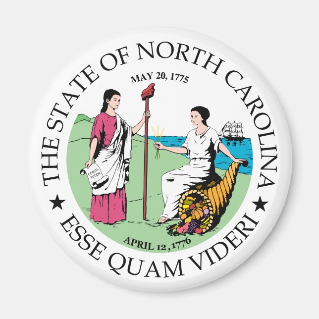 North Carolina Zeichen Magnet (Vorne)