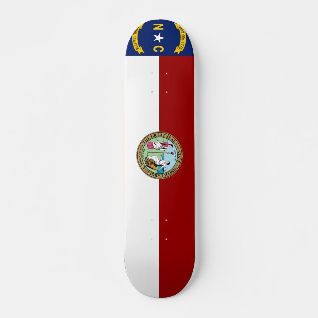North Carolinaflagge Skateboard (Vorne)