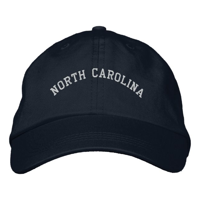 North Carolinia bestickt Cap Navy Blue Bestickte Baseballkappe (Vorderseite)