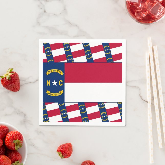 North Carolinian Flag, Flag of North Carolina Serviette (Beispiel)