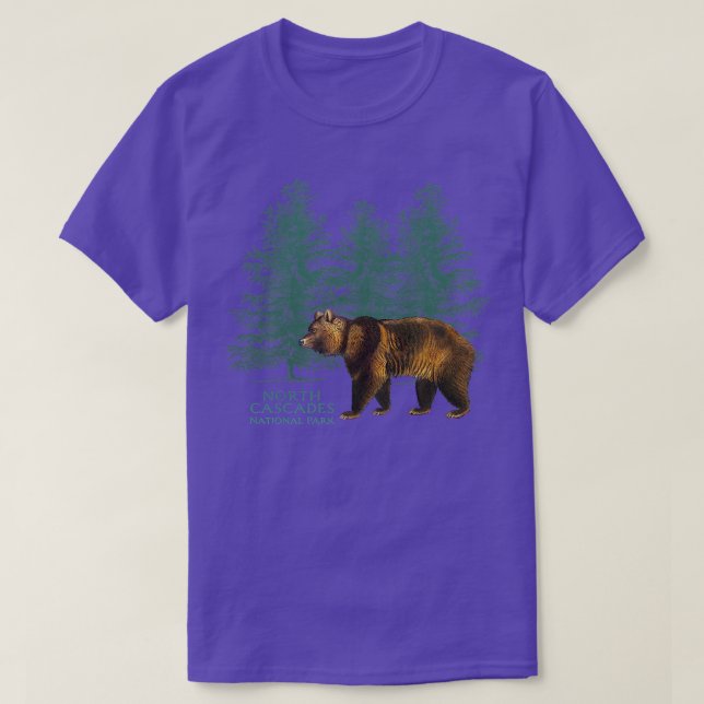 North Cascade National Park Washington Bärenbaume T-Shirt (Design vorne)