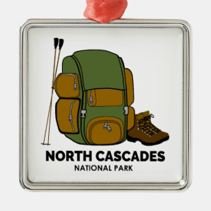 North Cascades National Park Rucksack Ornament Aus Metall