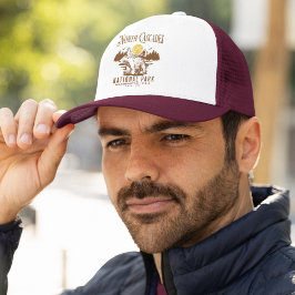 North Cascades National Park Vintage Landscape Truckerkappe