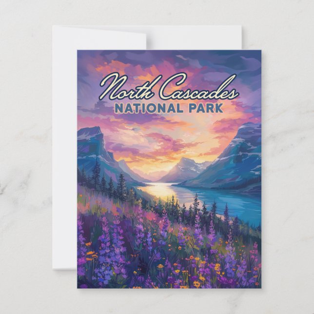 North Cascades National Park Washington Card (Vorderseite)