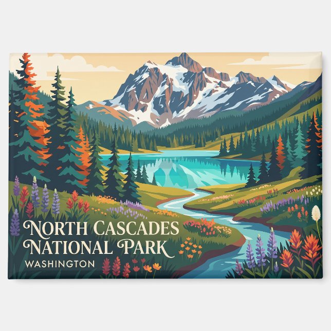 North Cascades National Park Washington Magnet (Vorderseite)