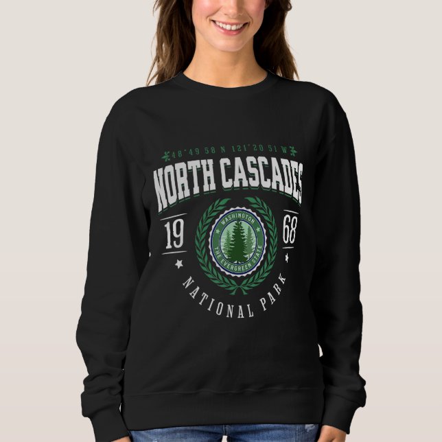 North Cascades National Park Washington Pine Tree  Sweatshirt (Vorderseite)