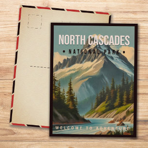 North Cascades National Park Washington Vintage Postkarte